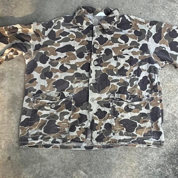 Men's boxy vintage duck camo Jacket shirt 80s 90s gorpcore - Picture 1 of 7